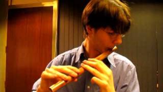 Joseph Carmichael playes his Ab bamboo flute