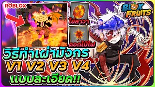 💠วิธีทำเผ่ามังกร V1-V4 แบบละเอียด!! ล่าไข่มังกรกับภารกิจลับถ้ำภูเขาไฟ 🐲ใน BLOX FRUITS ᴴᴰ