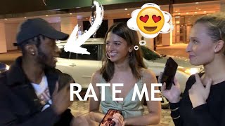 ASKING CUTE GIRLS TO RATE ME 1-10 | Public Interview!