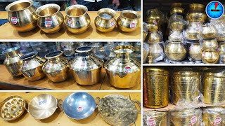 Kitchen essentials Brass n Bronze collections |Pongal pot Kadai| Brass Paanai uruli at best price.