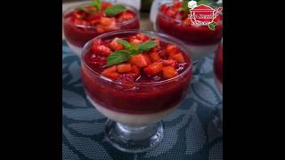 Panna Cotta with Strawberry Sauce! This will be your next Christmas dessert!