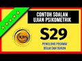 Contoh Soalan Ujian Psikometrik PENOLONG PEGAWAI BELIA DAN SUKAN GRED S29 SUK N9