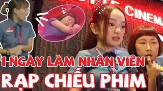 Kaity Nguyễn và Trang Hý trải nghiệm 1 ngày làm nhân viên rạp chiếu phim