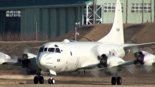 P-3C takeoff!! JMSDF ATSUGI AIR BASE 海上自衛隊 厚木航空基地 離陸!!