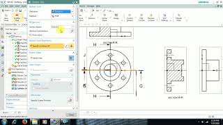 UNIGRAPHICS - DRAFTING - SECTION VIEW AND SECTION CUT