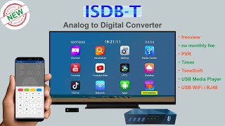 ISDB-T freeview Analog to Digital Set Top Box Digital Terrestrial Receiver with Wi-Fi MeeCast TV App