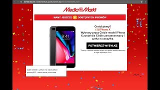 Pokaz oszustwa, czyli fałszywy SMS od MediaMarkt informujący o iPhone X czekającym na odbiór