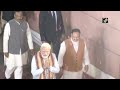 pm modi arrives at bjp office to celebrate party’s victory in delhi