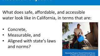 Measuring Access to Water and Sanitation in California