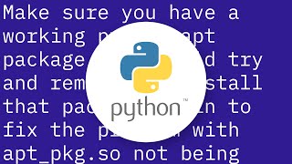 python-dev installation error: ImportError: No module named apt_pkg