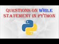 Python while statement