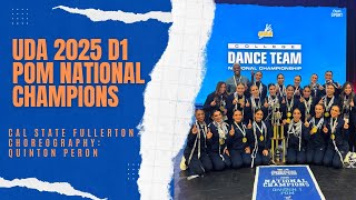 Cal State Fullerton D1 Pom Finals- 2025 UDA NATIONAL CHAMPIONS