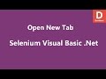 Selenium Visual Basic .Net Open New Tab