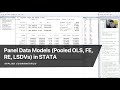 Panel Data Models (Pooled OLS, FE, RE, LSDVs) in STATA