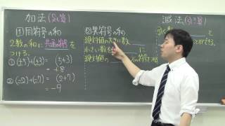 中１数学「正負の数～加法減法」札幌エリート塾