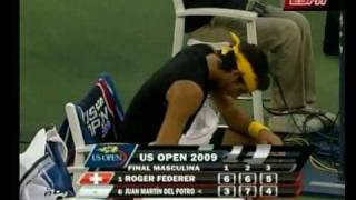 Del Potro Vs. Federer - Us Open 2009 Final (Angry Federer) STRANGE!