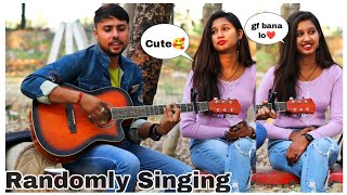 Awesome singing with guitar//Randomly Singing reaction video//Official Abhishek..