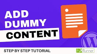 How To Add Dummy Content In WordPress