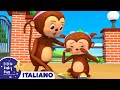 5 Scimmiette | Little Baby Bum Italiano⭐| Canzoni per Bambini🎵 | Cartoni animati in Italiano