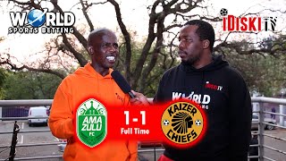 Amazulu 1-1 Kaizer Chiefs | Referee Killing South African Football | Junior Khanye