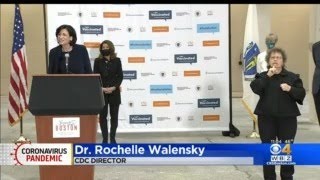 CDC Director Tours Mass Vaccination Site In Boston