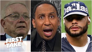 Stephen A. unleashes a rant on Jerry Jones and Dak Prescott's contract with the