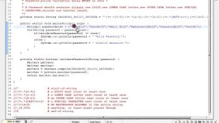 PASSWORD POLICY VALIDATION REGEX USING JAVA DEMO