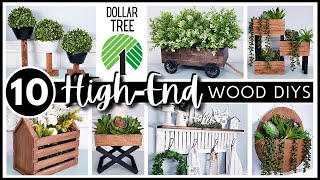 TOP 10 DOLLAR TREE Wood DIYs (That Don't Look CHEAP!) Solid Wood & Dollar Store Wood Crate Crafts!