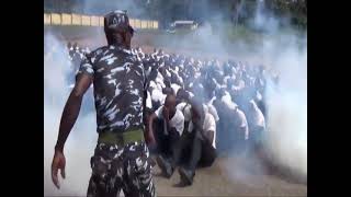 Police Force Training on Teargas