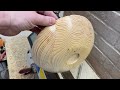 wood turning curvy pine bowl