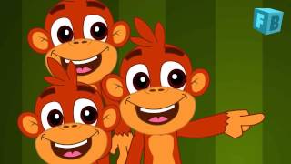 Five Little Monkeys Jumping On The Bed | Children Nursery Rhyme | Flickbox Kids Songs