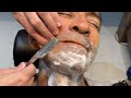 Como fazer uma barba raiz | aprenda raspar barba com Navalha , jeito tradicional