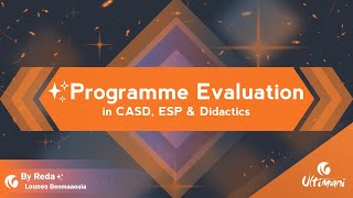 Programme Evaluation | Curriculum analysis, ESP & Didactics