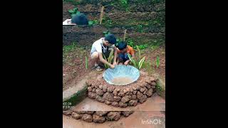 how to make a small fish pond using tyre / AR vlogs