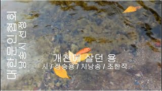 [시낭송] 정승용 / 개천에 살던 용 / 시낭송 / 조한직 (낭송시 선정)