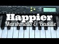 Happier - Marshmello ft Bastille | Easy Keyboard Tutorial With Notes
