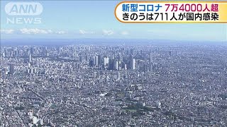 新型コロナ国内感染者7万4000人超　きのうは711人(2020年9月11日)