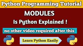 What are modules in python programming how to create user defined modules in python python