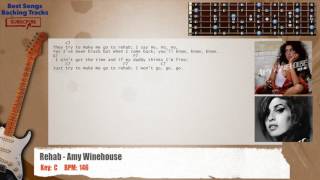 🎸 Rehab - Amy Winehouse Guitar Backing Track with chords and lyrics