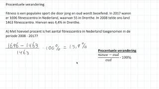 Procentuele verandering (3 HAVO)