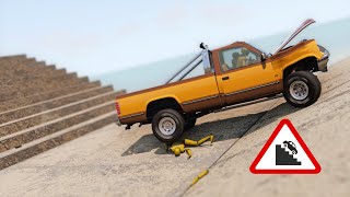 BeamNG Drive - Cars vs Stairs #19 (Offroad Trucks)