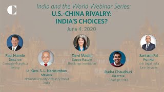 U.S.-China Rivalry: India’s Choices?