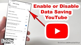 How to Enable or Disable Data Saving on YouTube