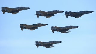 百里基地航空祭2018 予行 F-4 大編隊  6 Phantoms Formation !! JASDF Hyakuri AirShow Day 1