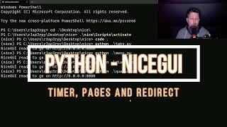 Python - NiceGUI - Timer, Pages and redirect