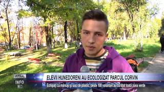 ELEVII HUNEDORENI AU ECOLOGIZAT PARCUL CORVIN