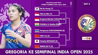 HASIL PEREMPAT FINAL \u0026 DRAW SEMIFINAL INDIA OPEN 2025. 𝗚𝗥𝗘𝗚𝗢𝗥𝗜𝗔 𝗠𝗘𝗡𝗔𝗡𝗚..!! #indiaopen2025