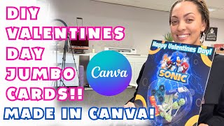 DIY VALENTINES DAY JUMBO TREAT CARDS | TRENDY JUMBO TREAT CARDS MADE IN CANVA!