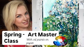 SPRING - HOW TO DRAW. Art master class.