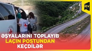 Mülki ermənilər BQXK-nın müşayiəti ilə Laçın postundan keçiblər